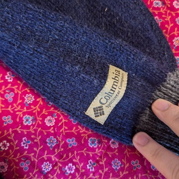 Vintage Shetland Wool Sweater Grandpa Fisherman Core Columbia V Neck Unisex - Picture 3 of 6